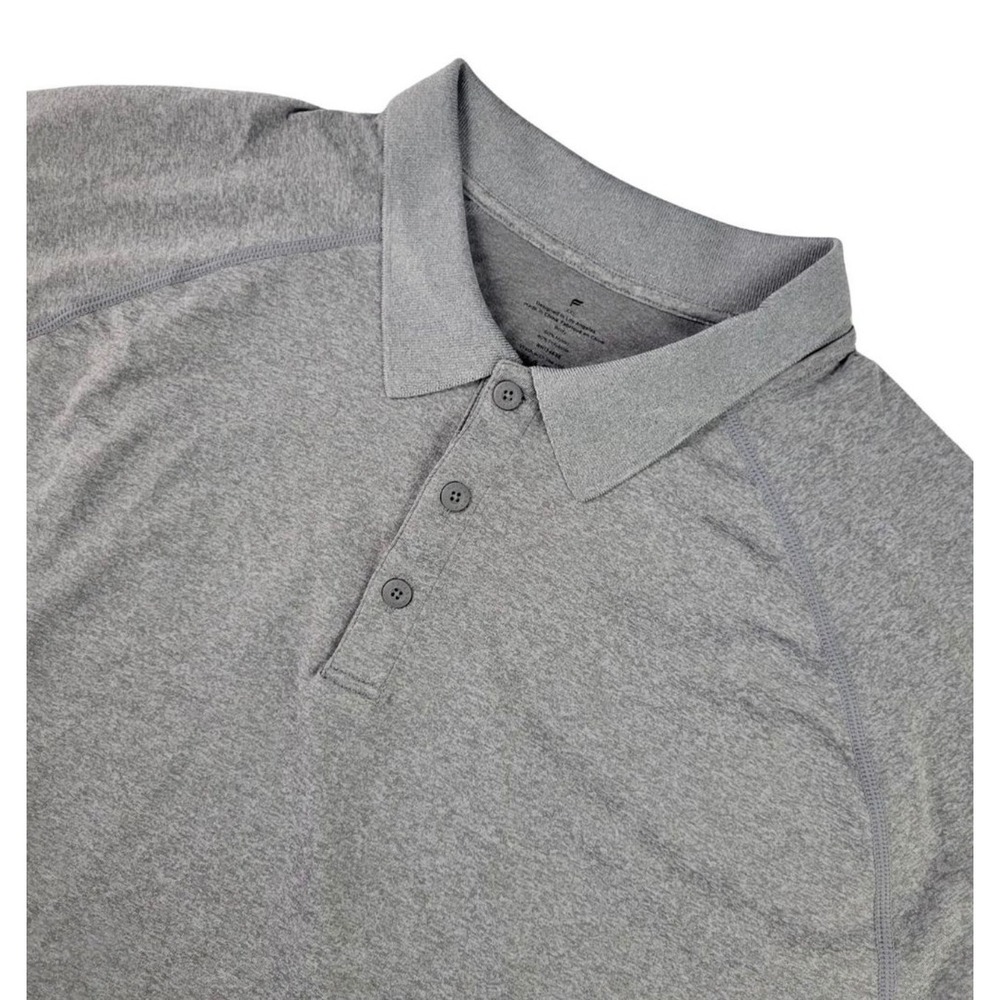 Fabletics Training Day Polo Men's XL Gray‎ Performance Athletic Stretch Shirt